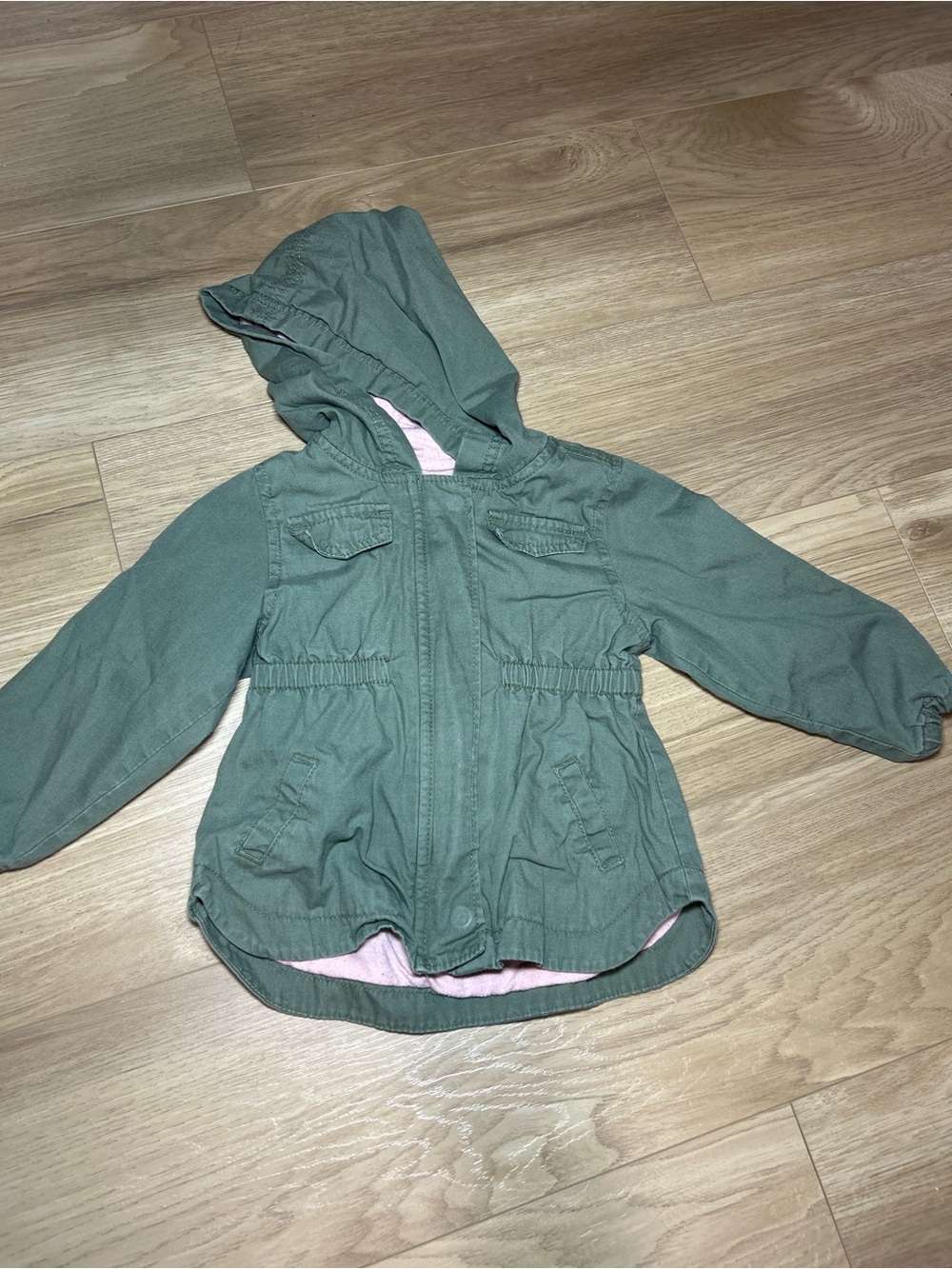Old Navy Green Hooded Toddler Raincoat